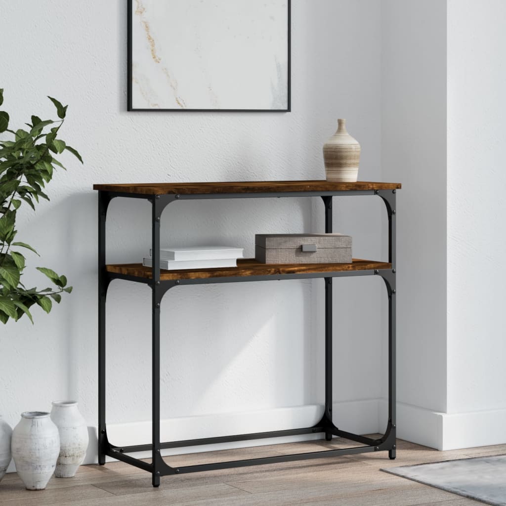 vidaXL Wandtafel 100x35,5x75 cm bewerkt hout zwart