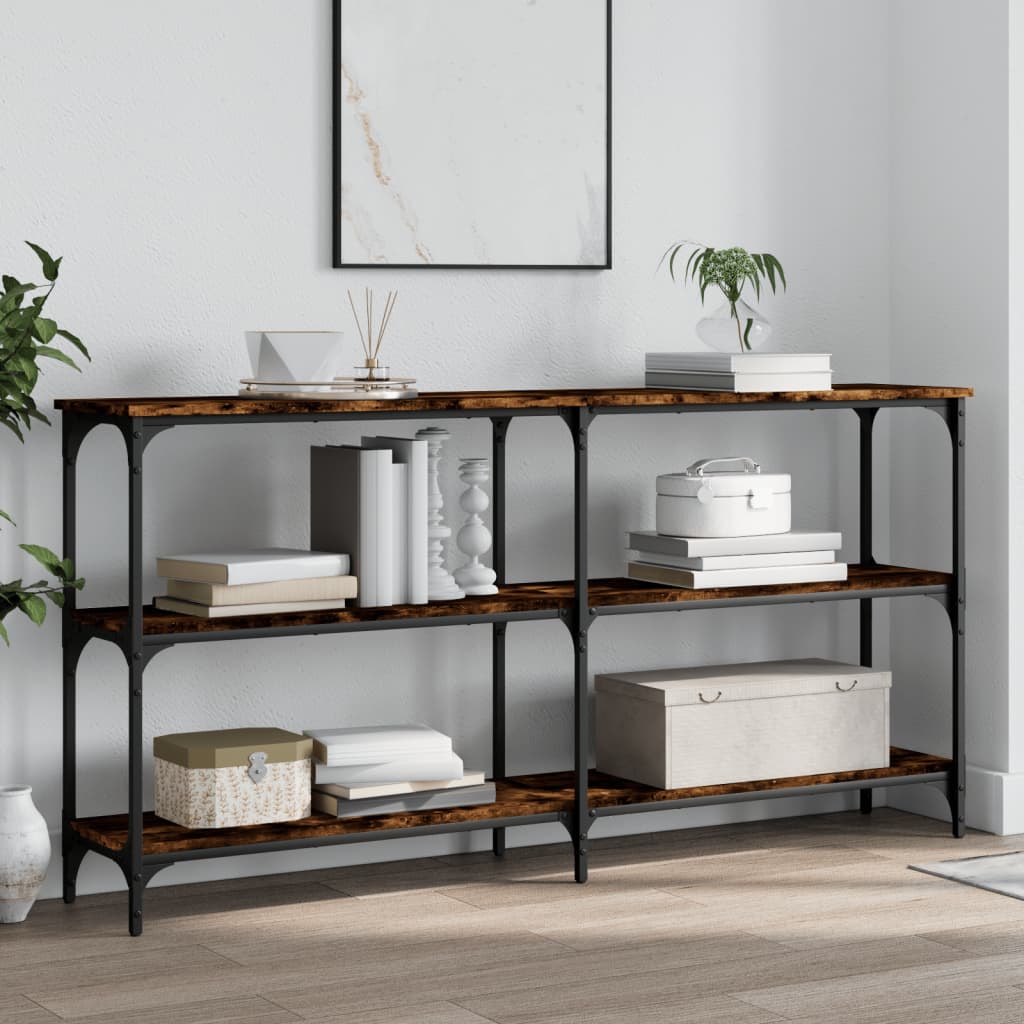 vidaXL Wandtafel 100x29x75 cm bewerkt hout gerookt eikenkleurig