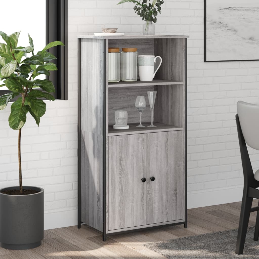 vidaXL Hoge kast 62x36x121,5 cm bewerkt hout sonoma eiken