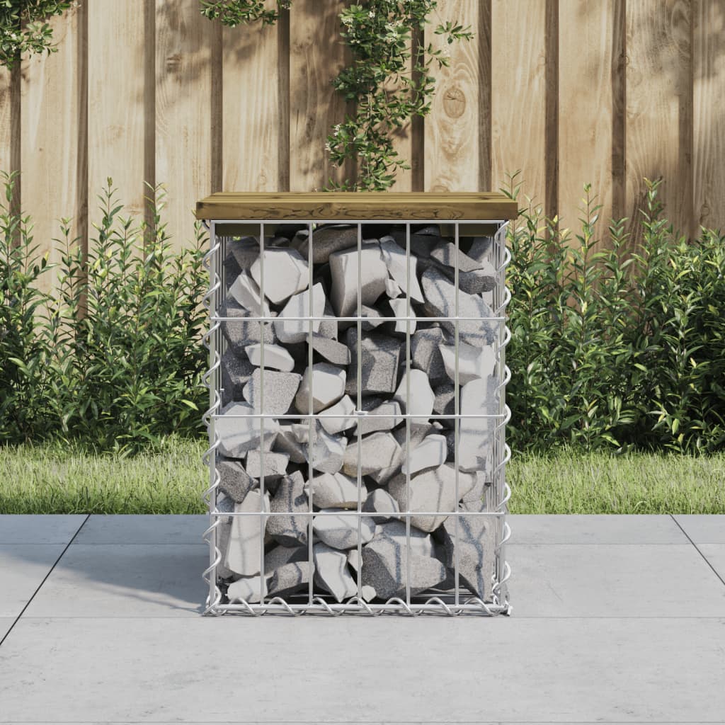 vidaXL Tuinbank schanskorfontwerp 33x31x42 cm massief grenenhout