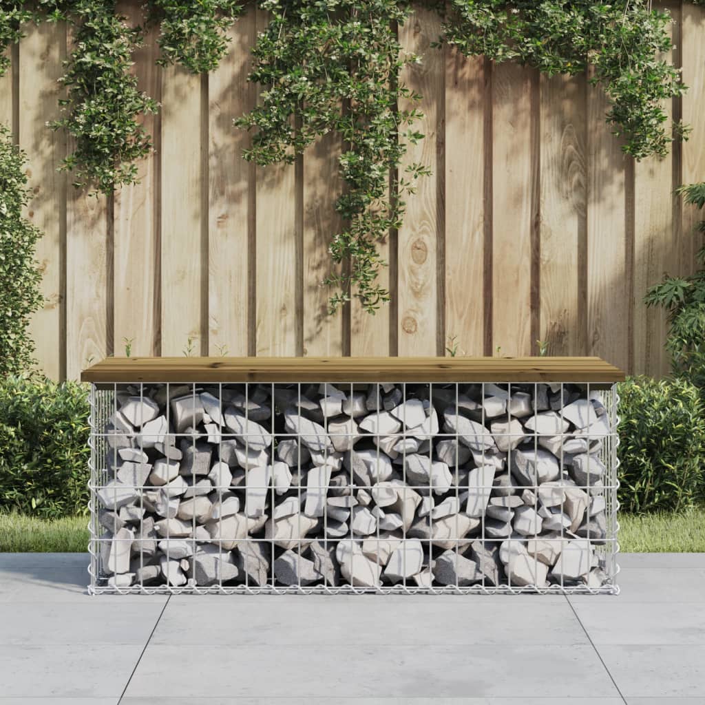 vidaXL Tuinbank schanskorfontwerp 33x31x42 cm massief grenenhout
