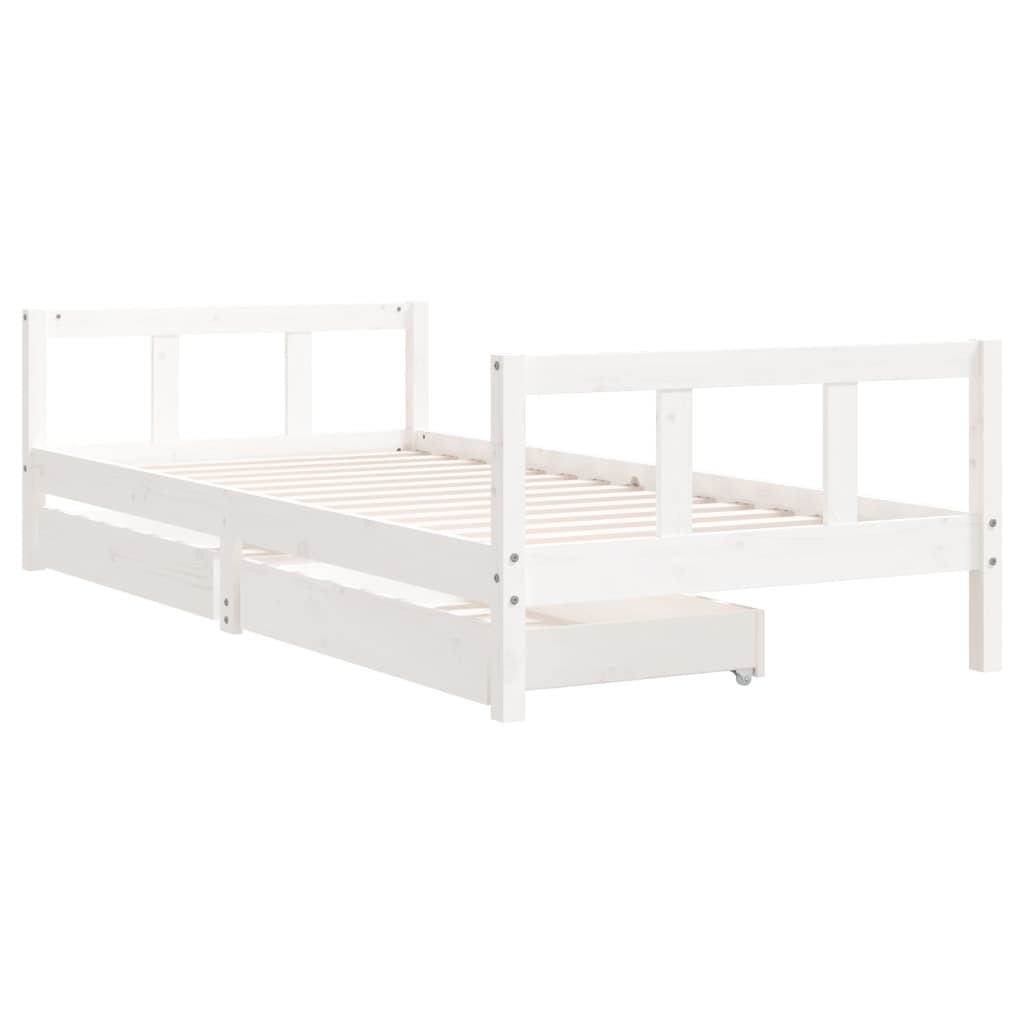 vidaXL Kinderbedframe met lades 80x200 cm massief grenenhout