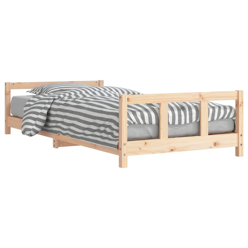 vidaXL Kids Bed Frame 90x200 cm Solid Pine Wood