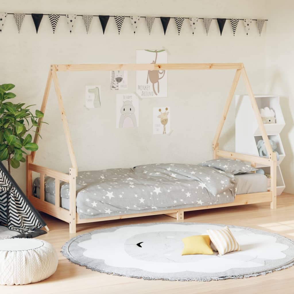 vidaXL Kinderbedframe 80x200 cm massief grenenhout