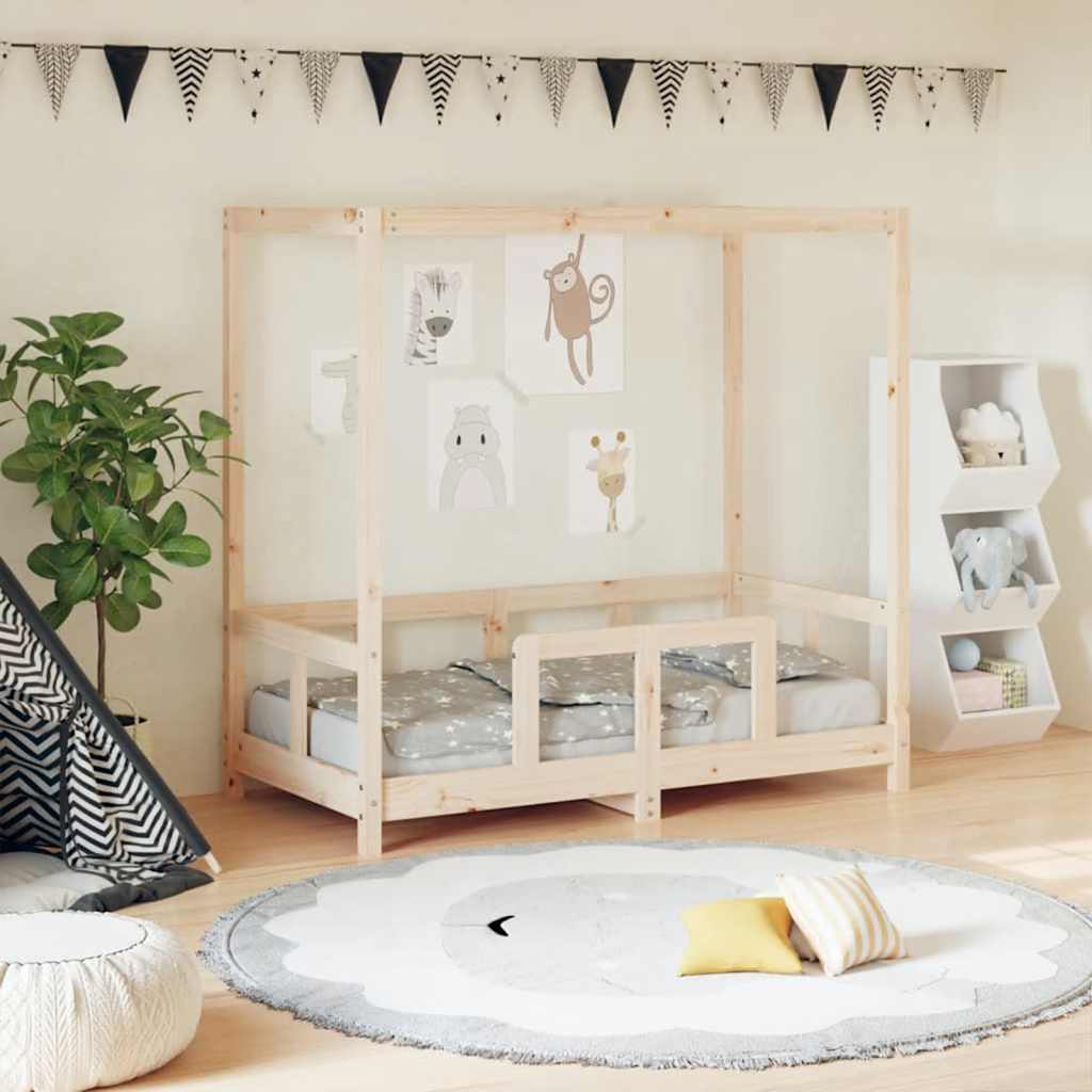 vidaXL Kinderbedframe 70x140 cm massief grenenhout