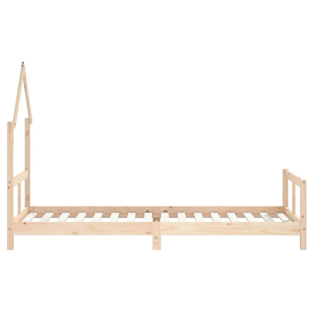 vidaXL Kinderbedframe 80x160 cm massief grenenhout zwart