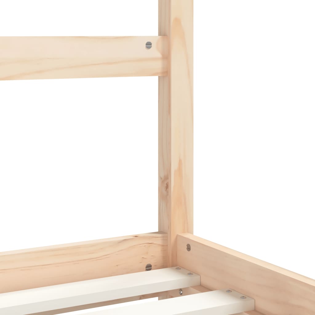 vidaXL Kinderbedframe 80x160 cm massief grenenhout zwart