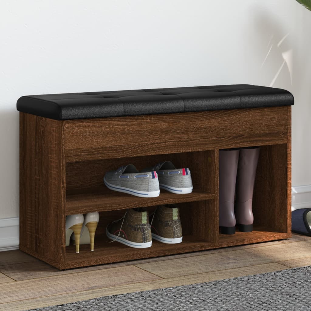 vidaXL Shoe Bench White 82x32x45.5 cm Engineered Wood