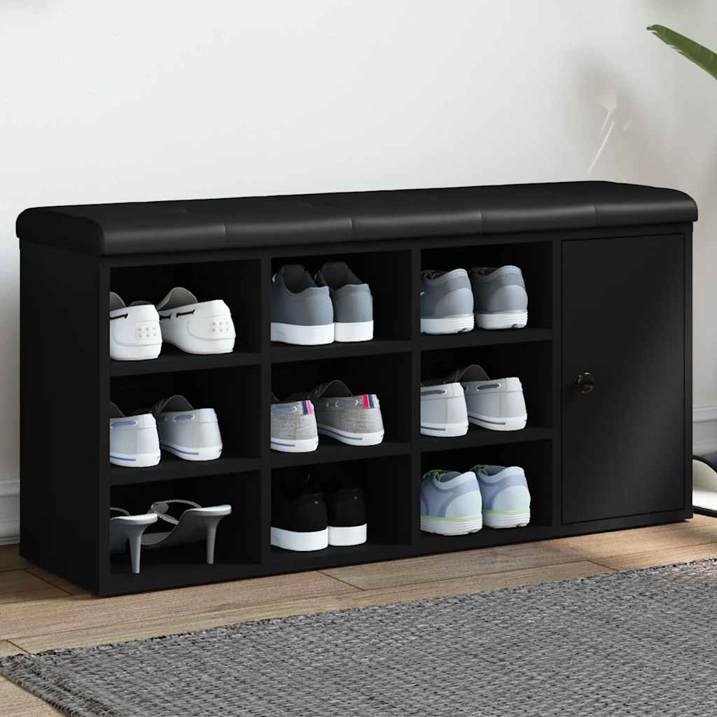 vidaXL Schoenenbank 102x32x50 cm bewerkt hout wit