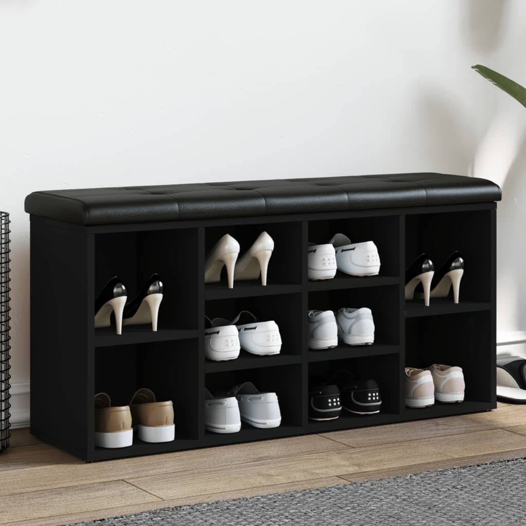 vidaXL Schoenenbank Wit 82x32x50 cm Bewerkt Hout