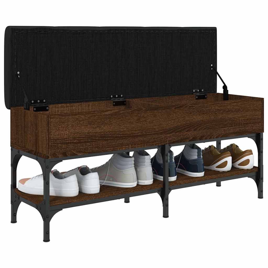 vidaXL Schoenenbank 82x32x45 cm bewerkt hout bruin eikenkleur