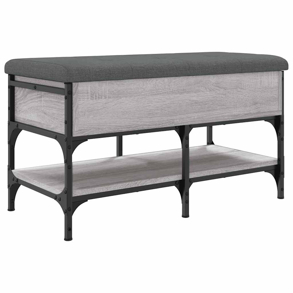 vidaXL Schoenenbank 42x42x45 cm bewerkt hout zwart