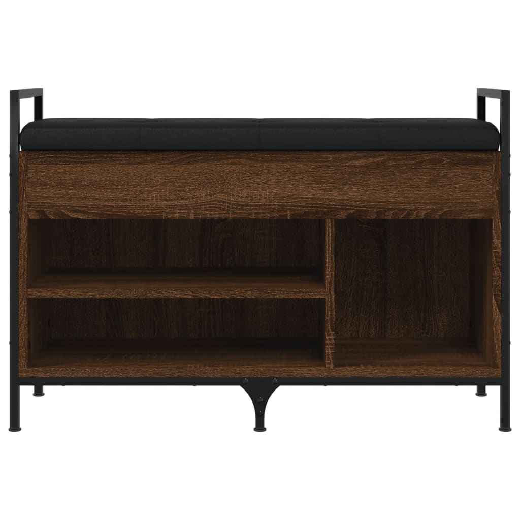 vidaXL Schoenenbankje 65,5x32x57,5 cm bewerkt hout zwart