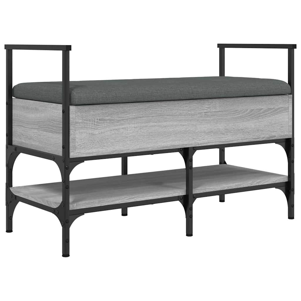 vidaXL Schoenenbank 85,5x42x57,5 cm bewerkt hout zwart
