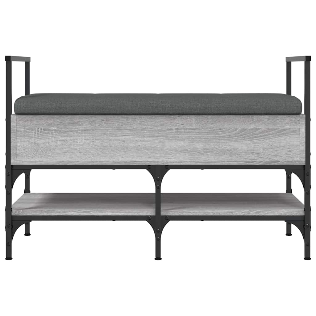 vidaXL Schoenenbank 85,5x42x57,5 cm bewerkt hout zwart