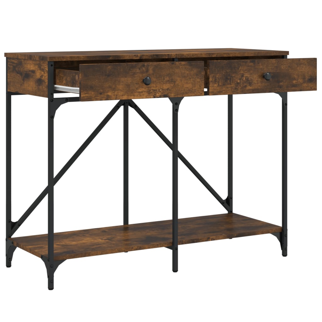 vidaXL Wandtafel 100x39x78,5 cm bewerkt hout zwart