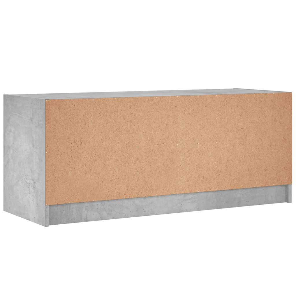 vidaXL Tv-meubel met glazen deuren 102x37x42 cm wit