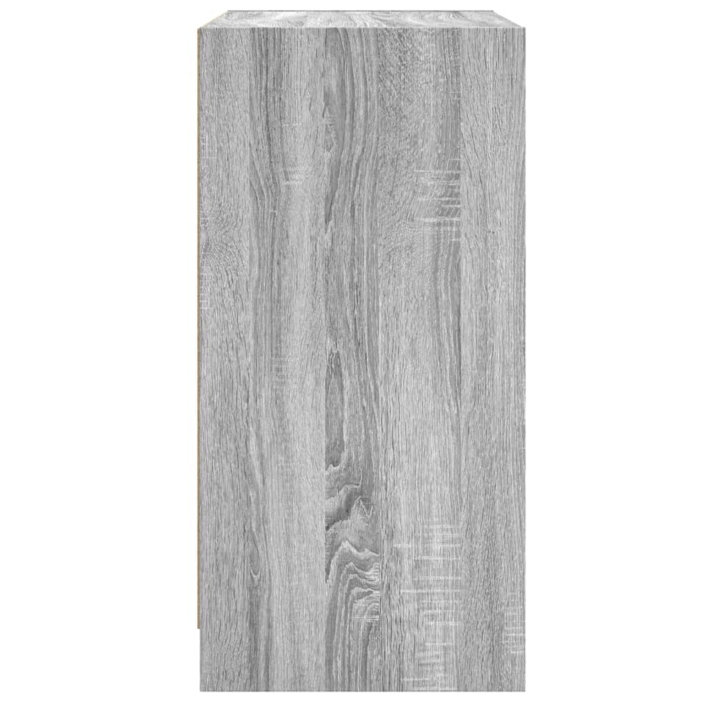 vidaXL Bijzetkast met glazen deuren 68x37x75,5 cm wit