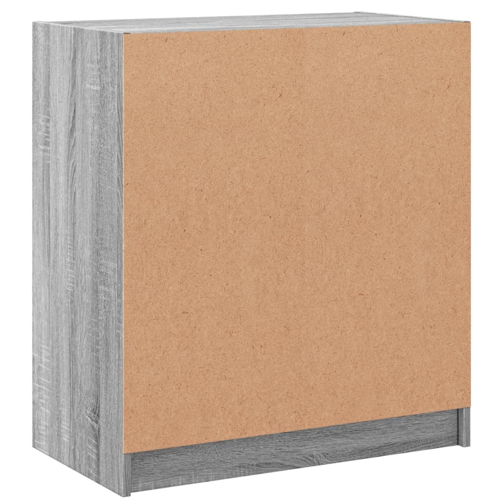 vidaXL Bijzetkast met glazen deuren 68x37x75,5 cm wit