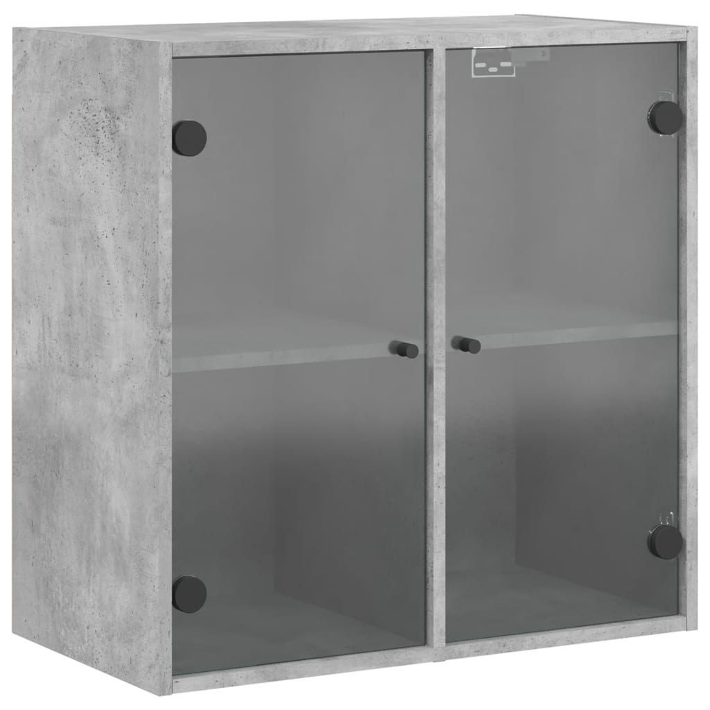 vidaXL Wandkast met glazen deuren 68x37x68,5 cm wit