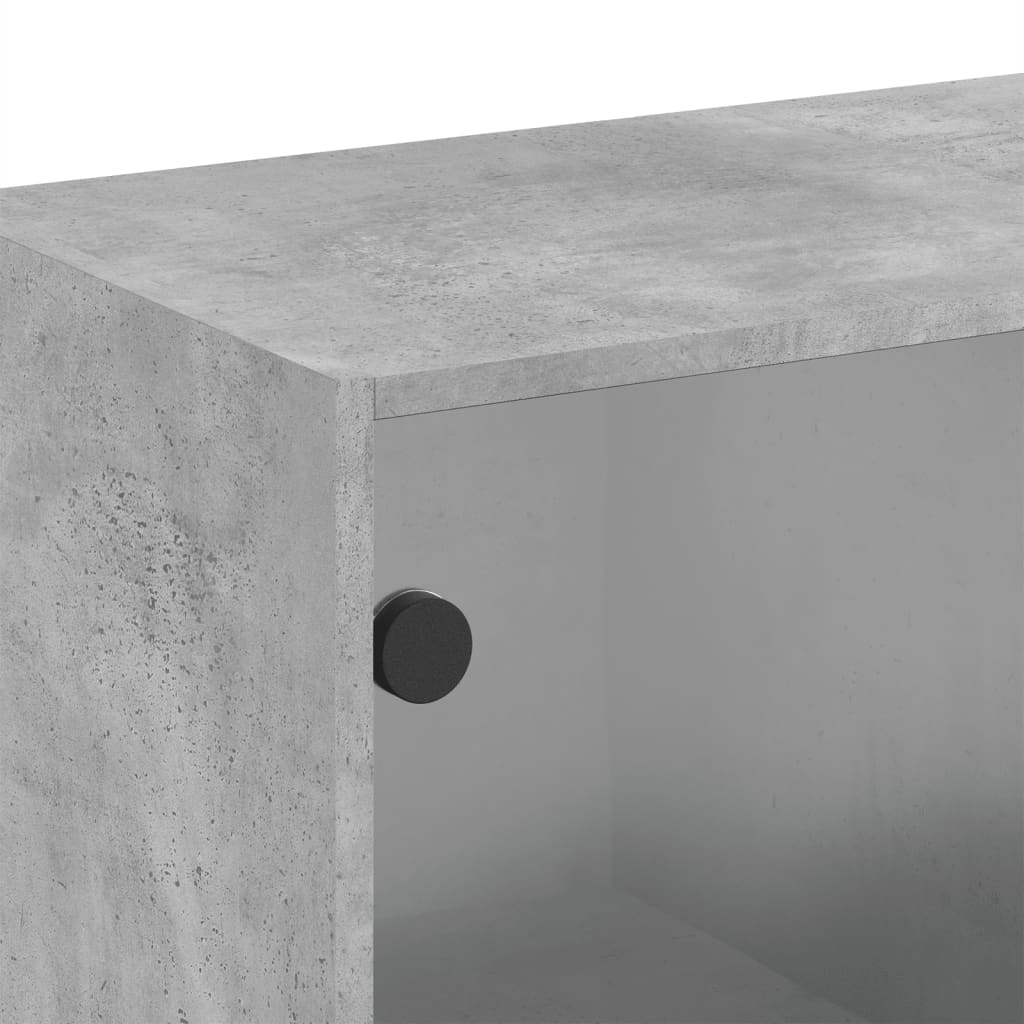 vidaXL Wandkast met glazen deuren 68x37x68,5 cm wit