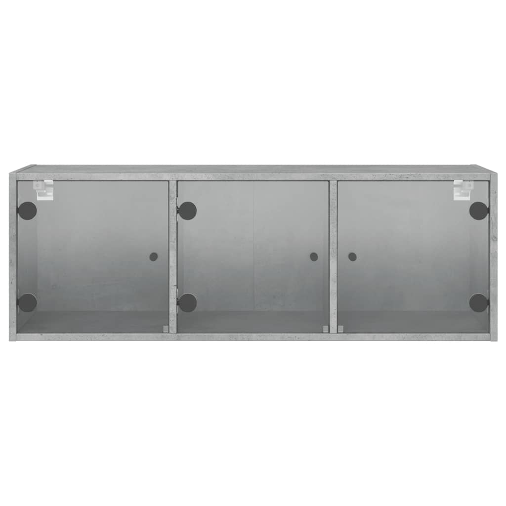 vidaXL Wandkast met glazen deuren 102x37x35 cm wit