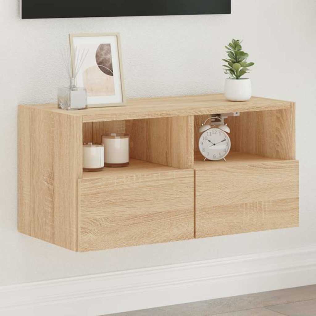 vidaXL Tv-wandmeubels 2 st 40x30x30 cm bewerkt hout wit