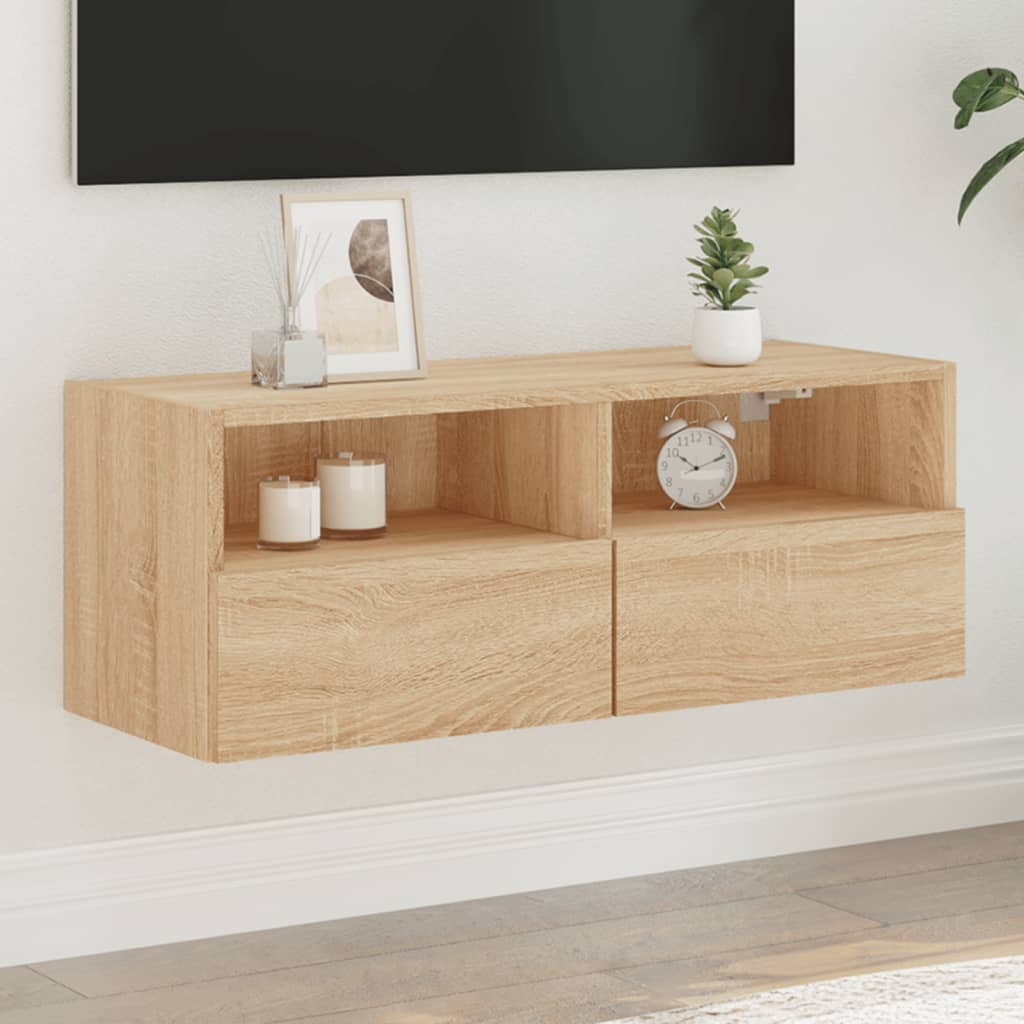 vidaXL Tv-wandmeubels 2 st 40x30x30 cm bewerkt hout wit