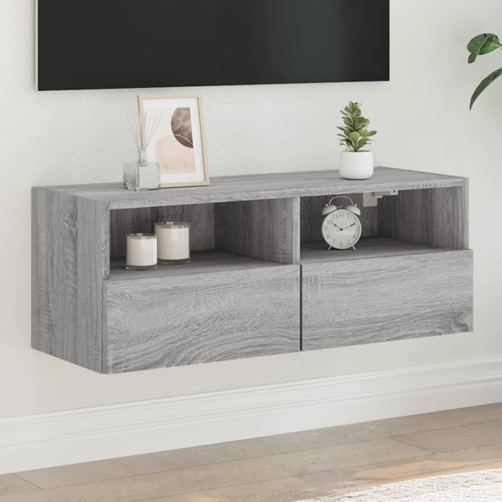 vidaXL Tv-wandmeubels 2 st 40x30x30 cm bewerkt hout wit
