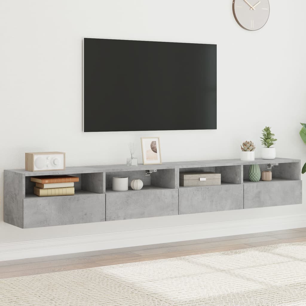 vidaXL Tv-wandmeubels 2 st 40x30x30 cm bewerkt hout wit