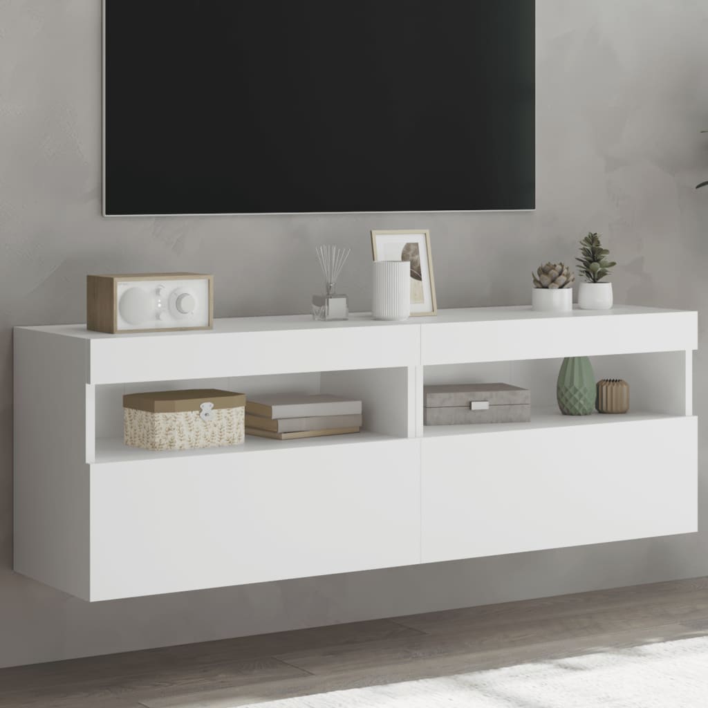 vidaXL Tv-wandmeubel met LED-verlichting 40x30x40 cm bruin eikenkleur