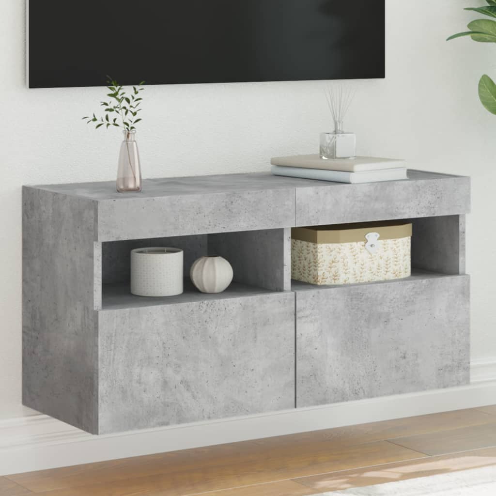 vidaXL Tv-wandmeubel met LED-verlichting 40x30x40 cm bruin eikenkleur