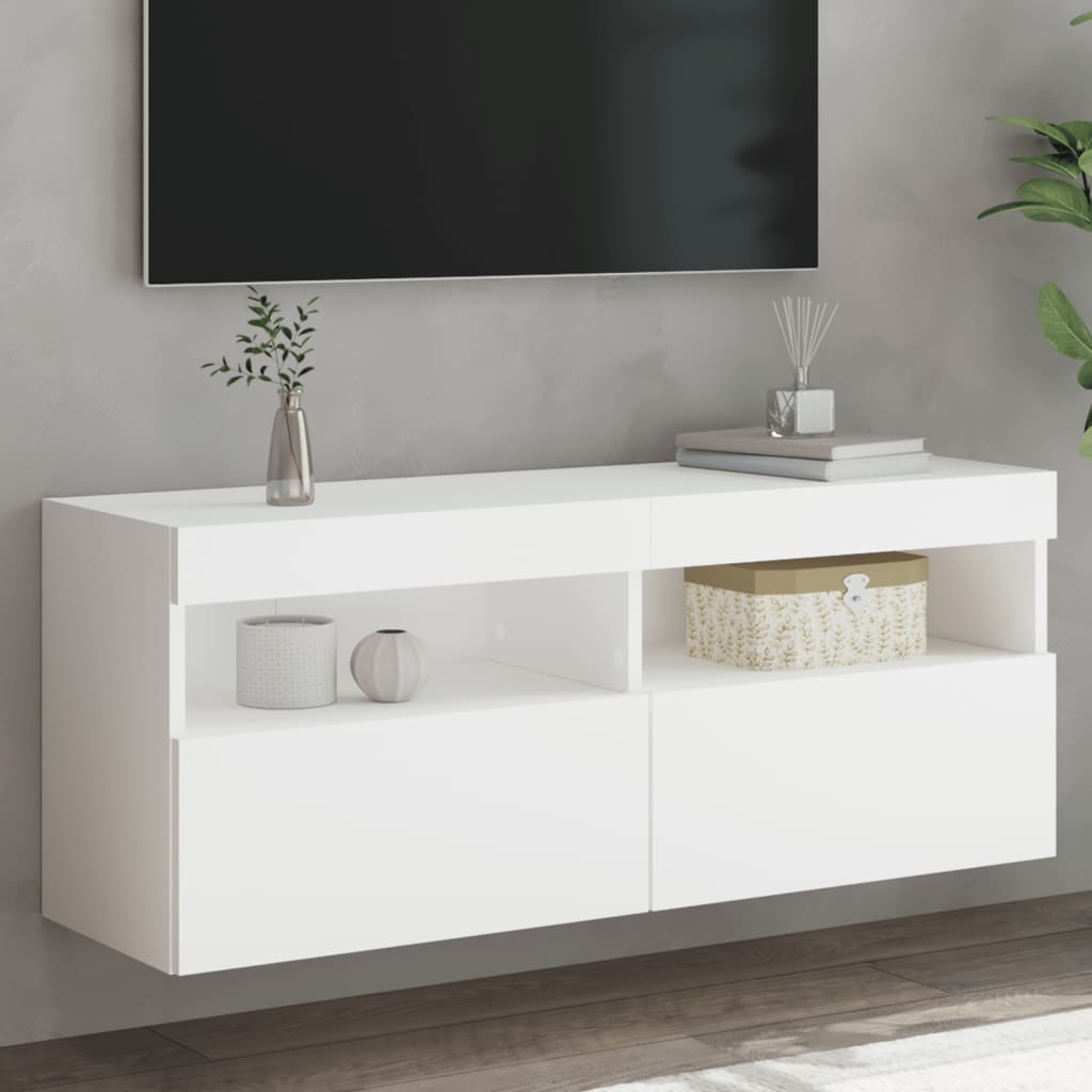 vidaXL Tv-wandmeubel met LED-verlichting 40x30x40 cm bruin eikenkleur