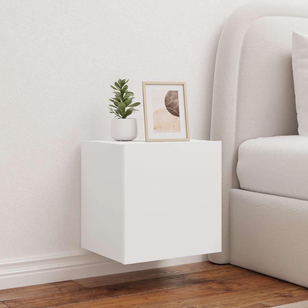 vidaXL TV cabinet with LED lights 30.5x35x30 cm white
