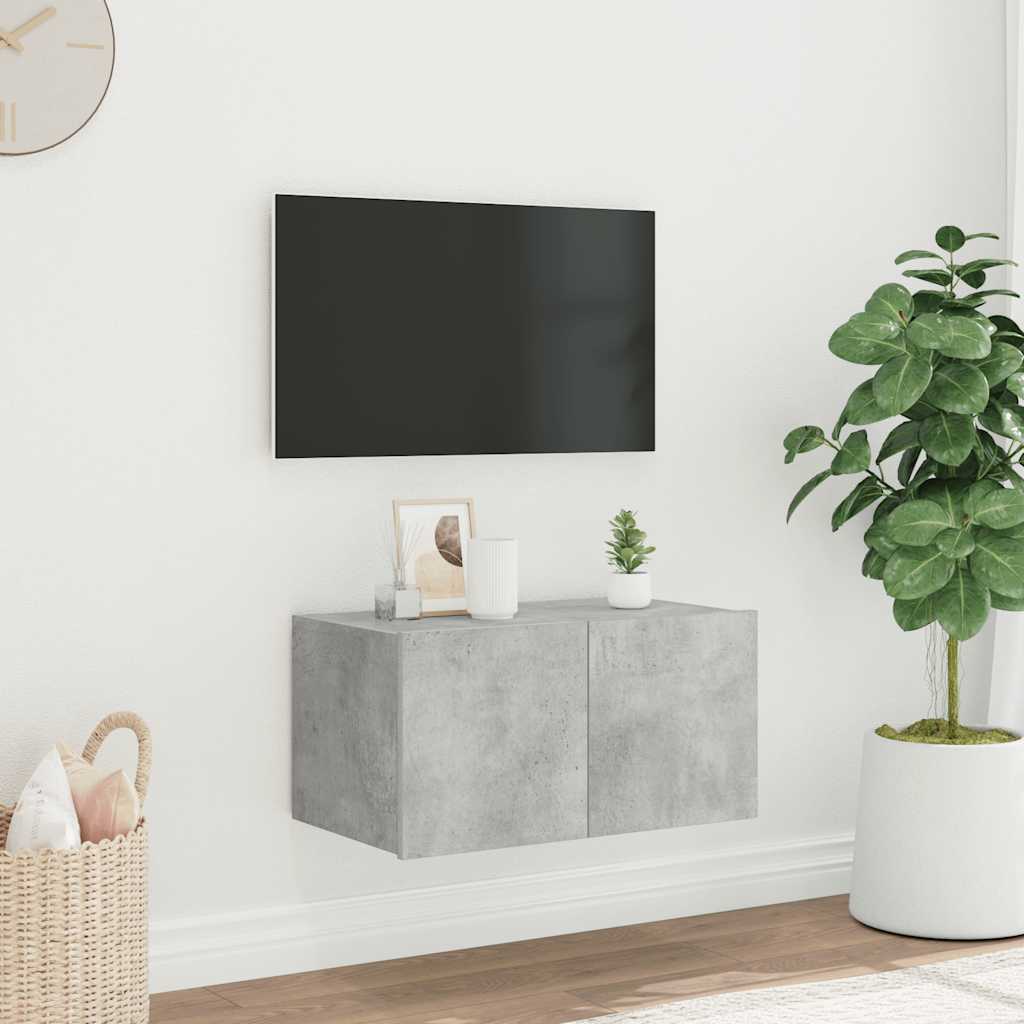 vidaXL TV cabinet with LED lights 30.5x35x30 cm white