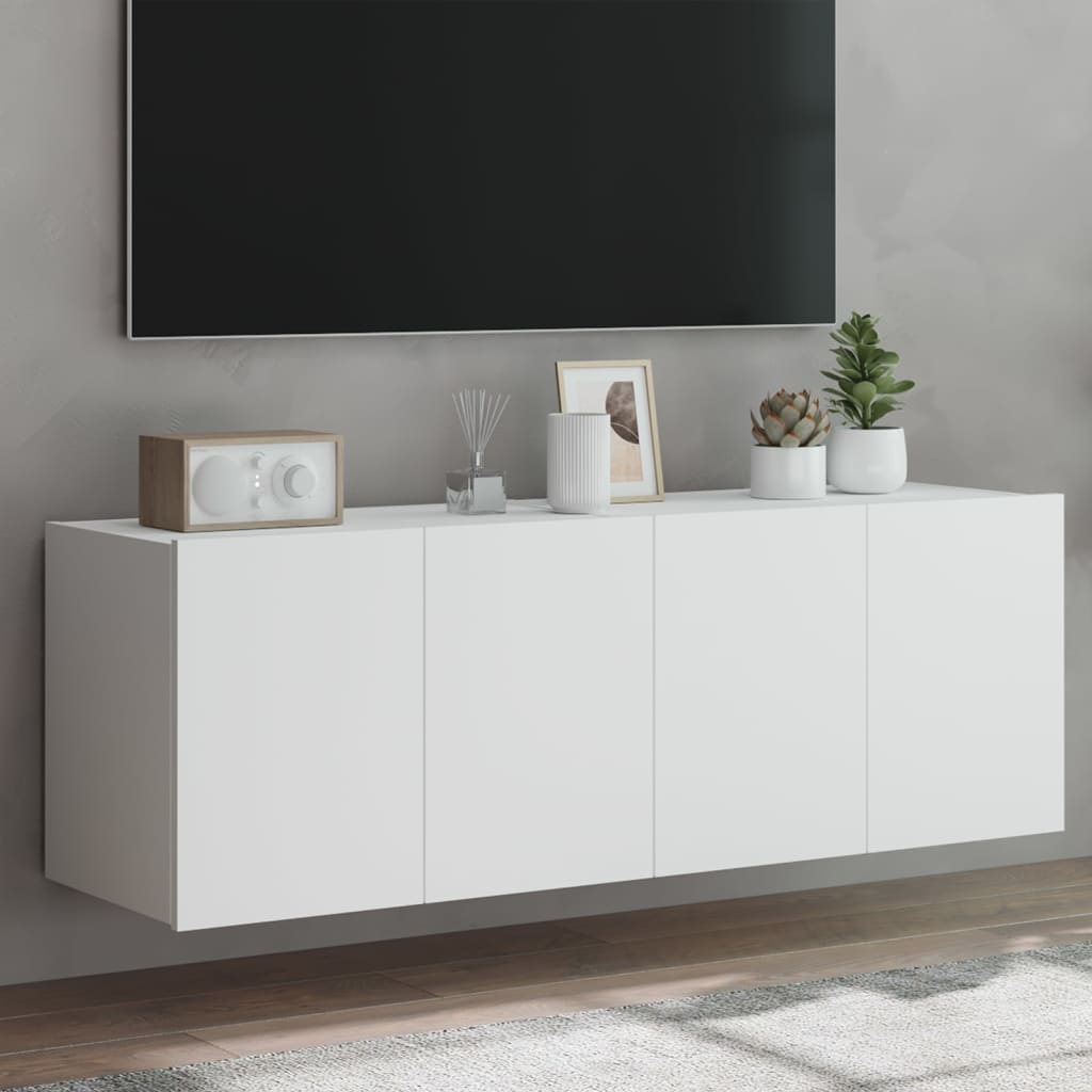 vidaXL TV cabinet with LED lights 30.5x35x30 cm white
