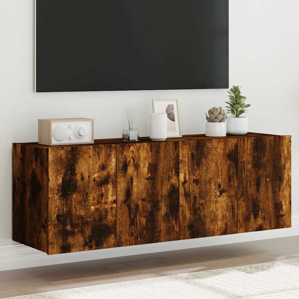 vidaXL TV cabinet with LED lights 30.5x35x30 cm white