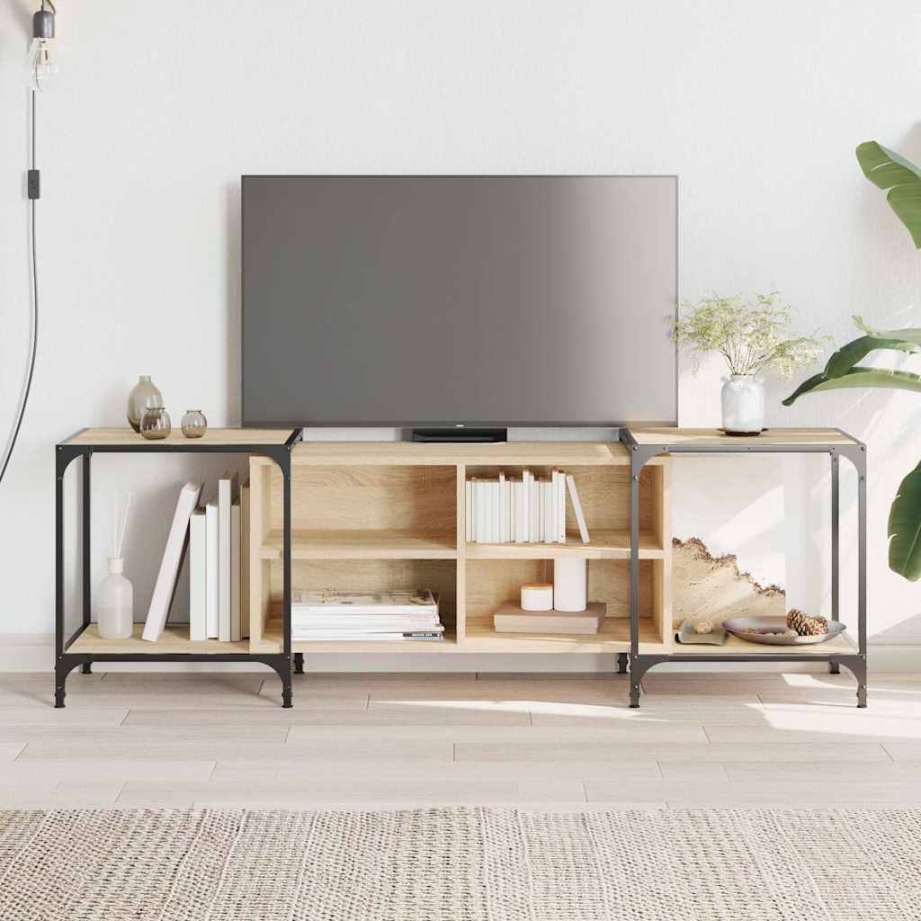 vidaXL Tv-meubel 153x37x50 cm bewerkt hout zwart