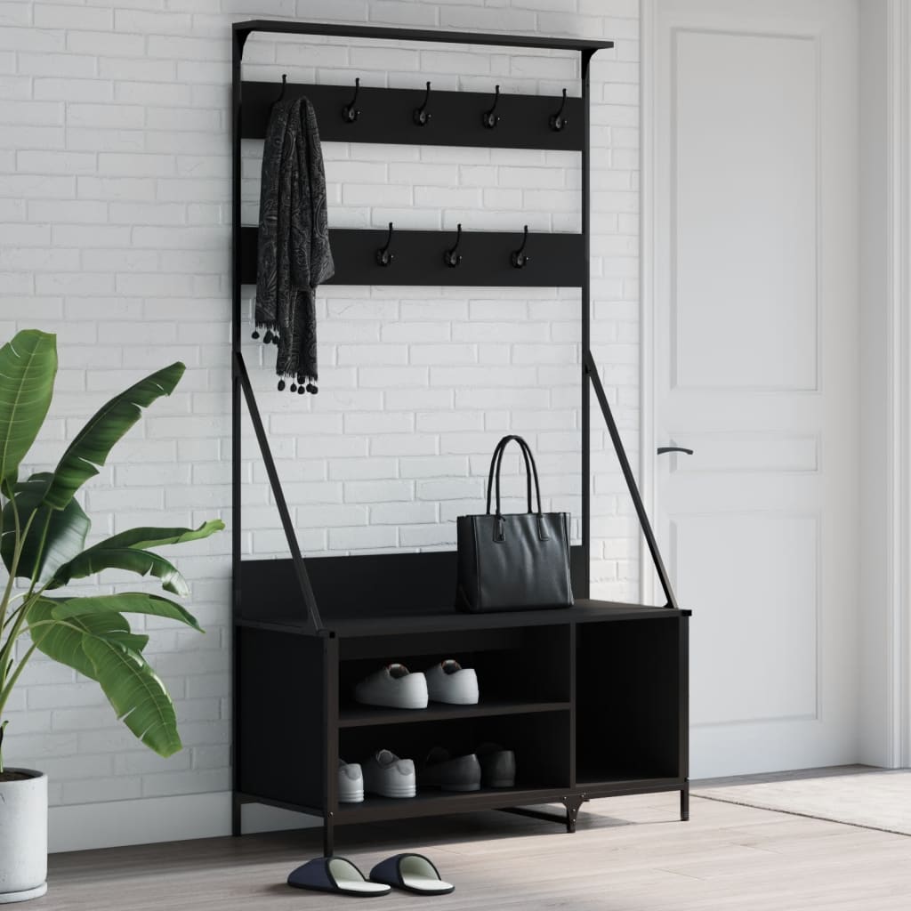 vidaXL Kledingrek met schoenenrek 100x41x184 cm sonoma eikenkleurig