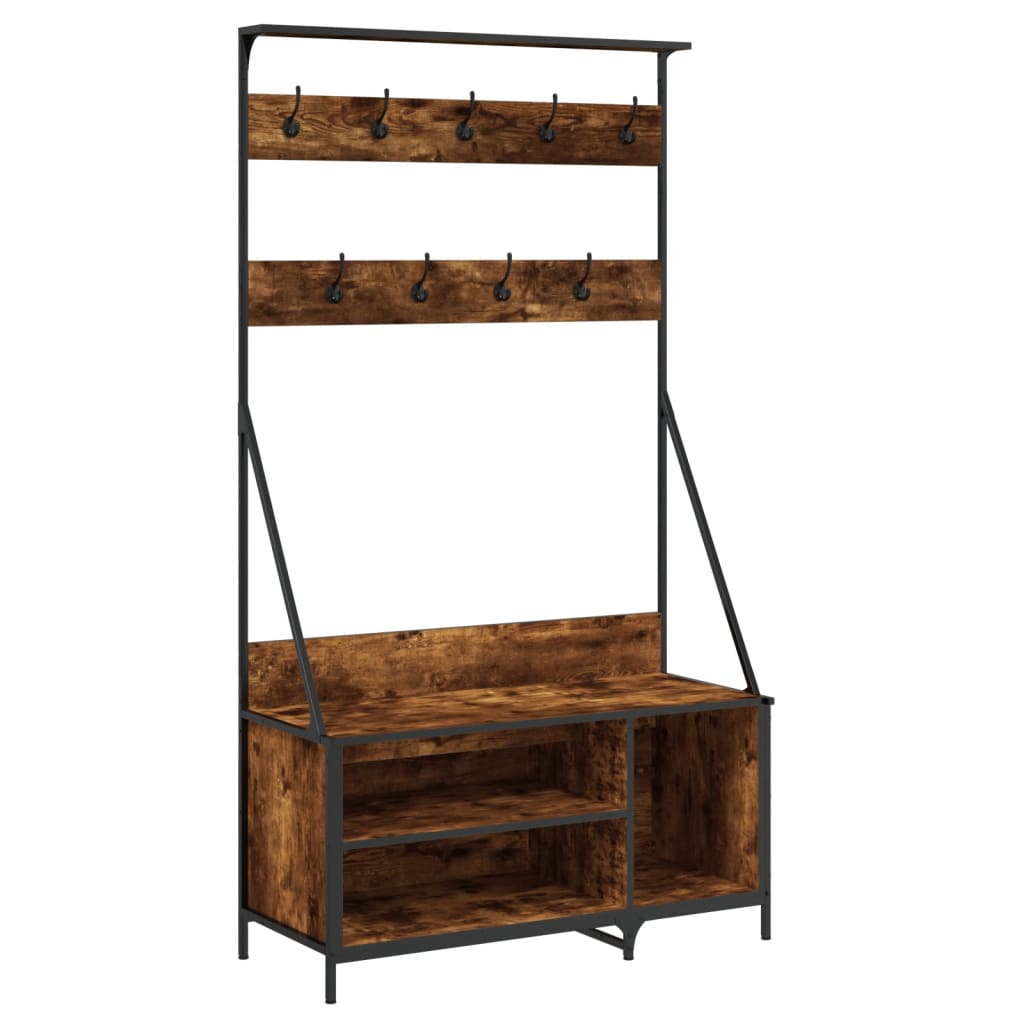 vidaXL Kledingrek met schoenenrek 100x41x184 cm sonoma eikenkleurig