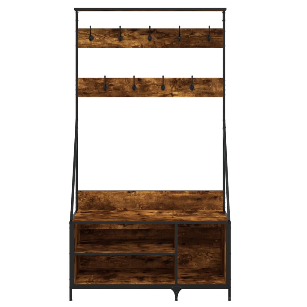 vidaXL Kledingrek met schoenenrek 100x41x184 cm sonoma eikenkleurig