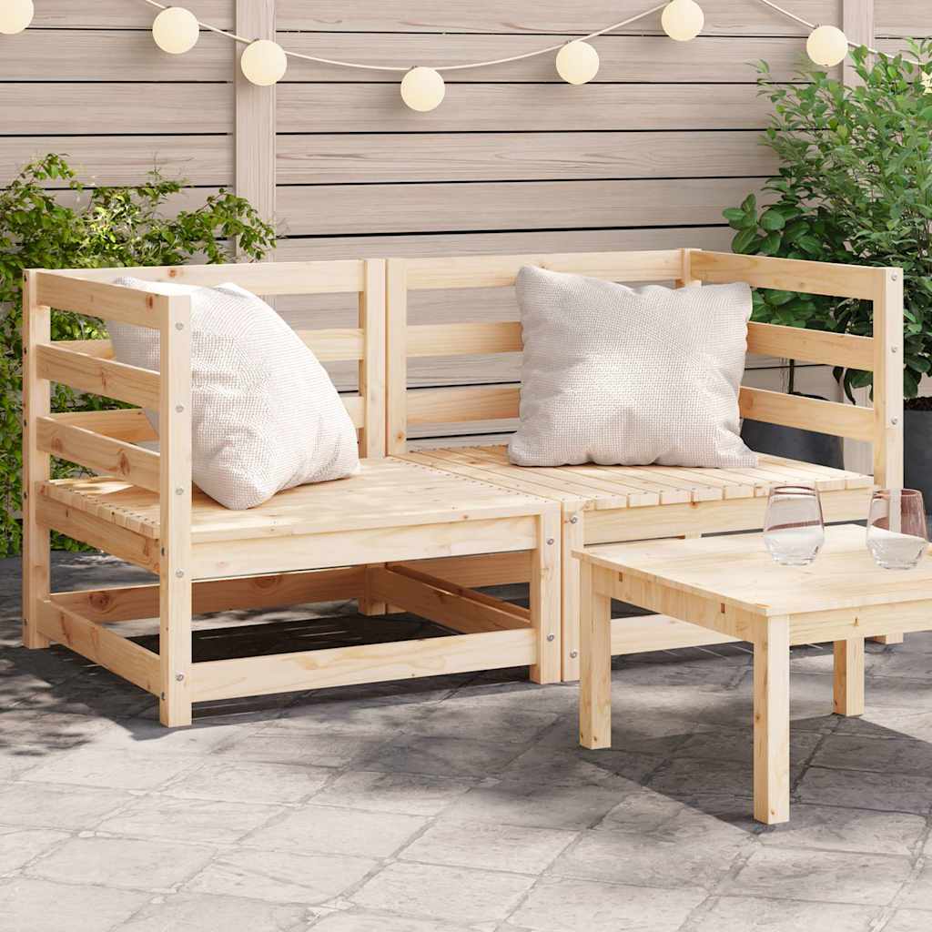 vidaXL Tuinhoekbank 2 st 70x70x67 cm massief grenenhout