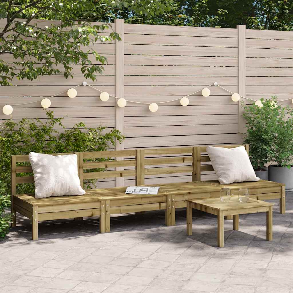 vidaXL Garden Corner Sofa Solid Pine Wood