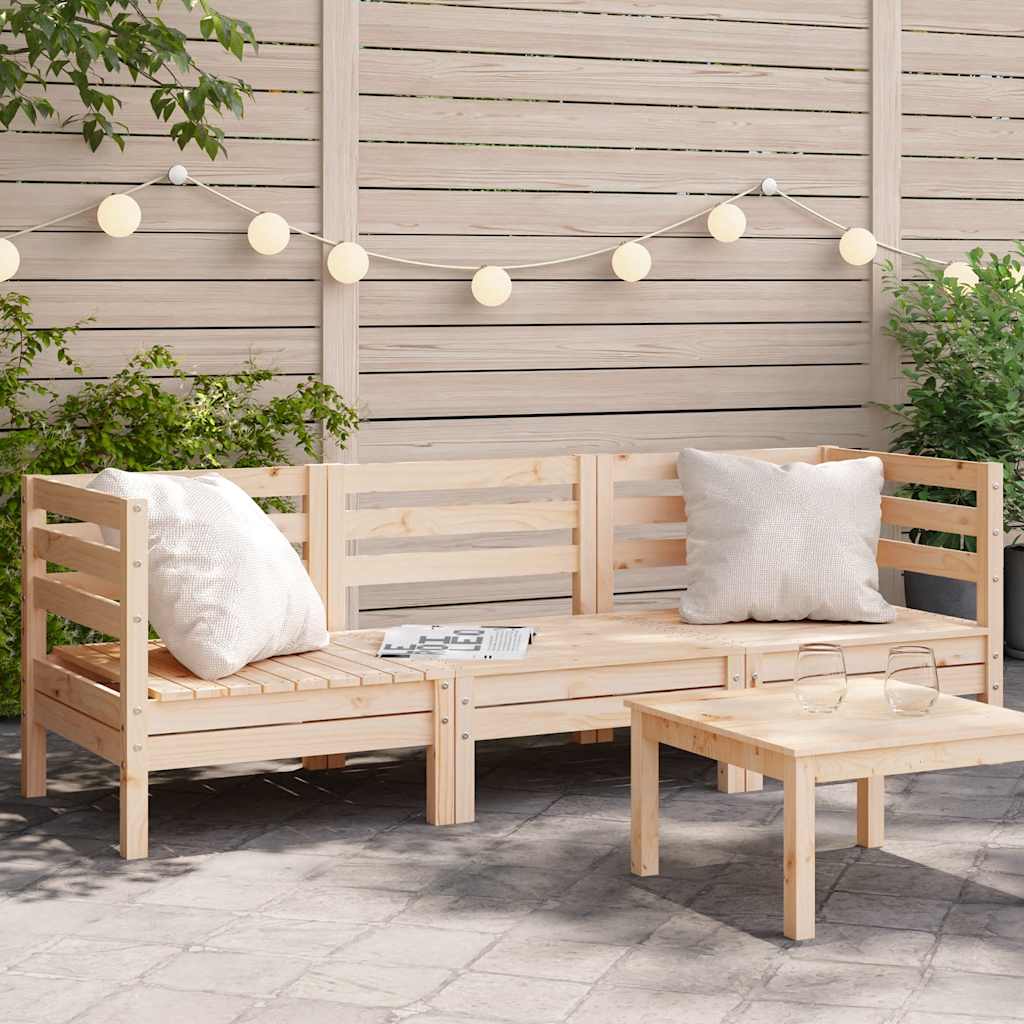 vidaXL Garden Corner Sofa Solid Pine Wood