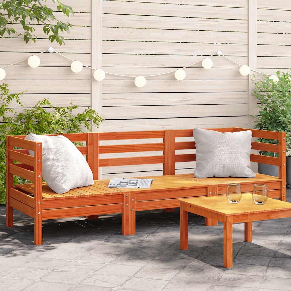 vidaXL Garden Corner Sofa Solid Pine Wood