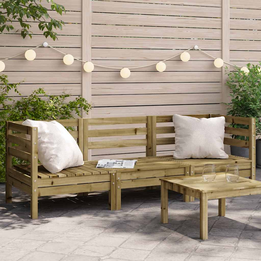 vidaXL Garden Corner Sofa Solid Pine Wood