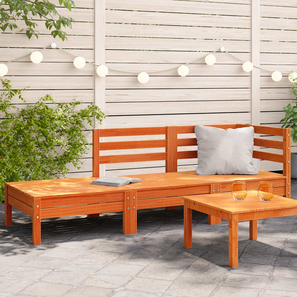 vidaXL Garden Corner Sofa Solid Pine Wood