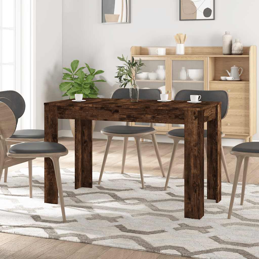 vidaXL Eettafel 120x60x76 cm bewerkt hout wit