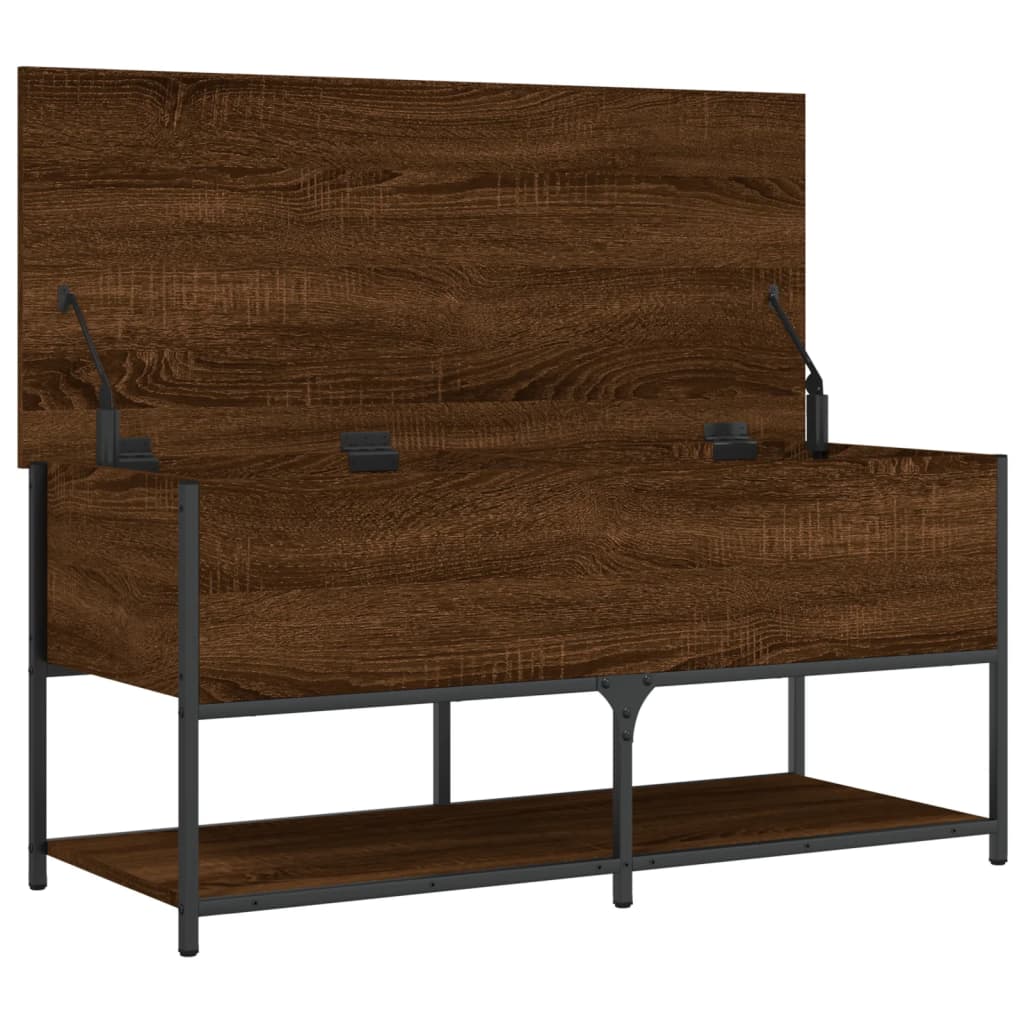 vidaXL Opbergbankje 70x42,5x47 cm bewerkt hout zwart