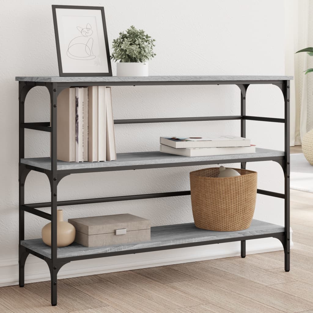 vidaXL Console Table 100x32x75 cm Engineered Wood Black